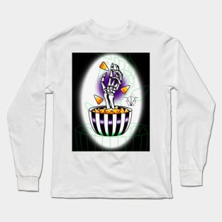 Spooky scary skeleton hand Long Sleeve T-Shirt